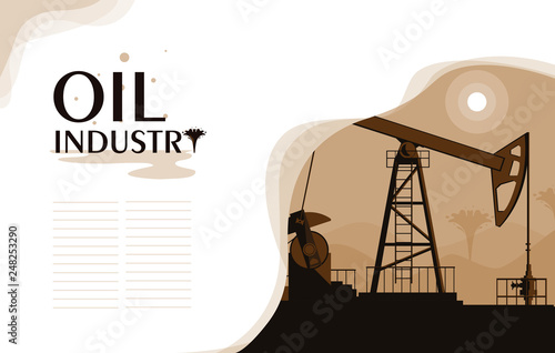 oil industry scene with derrick
