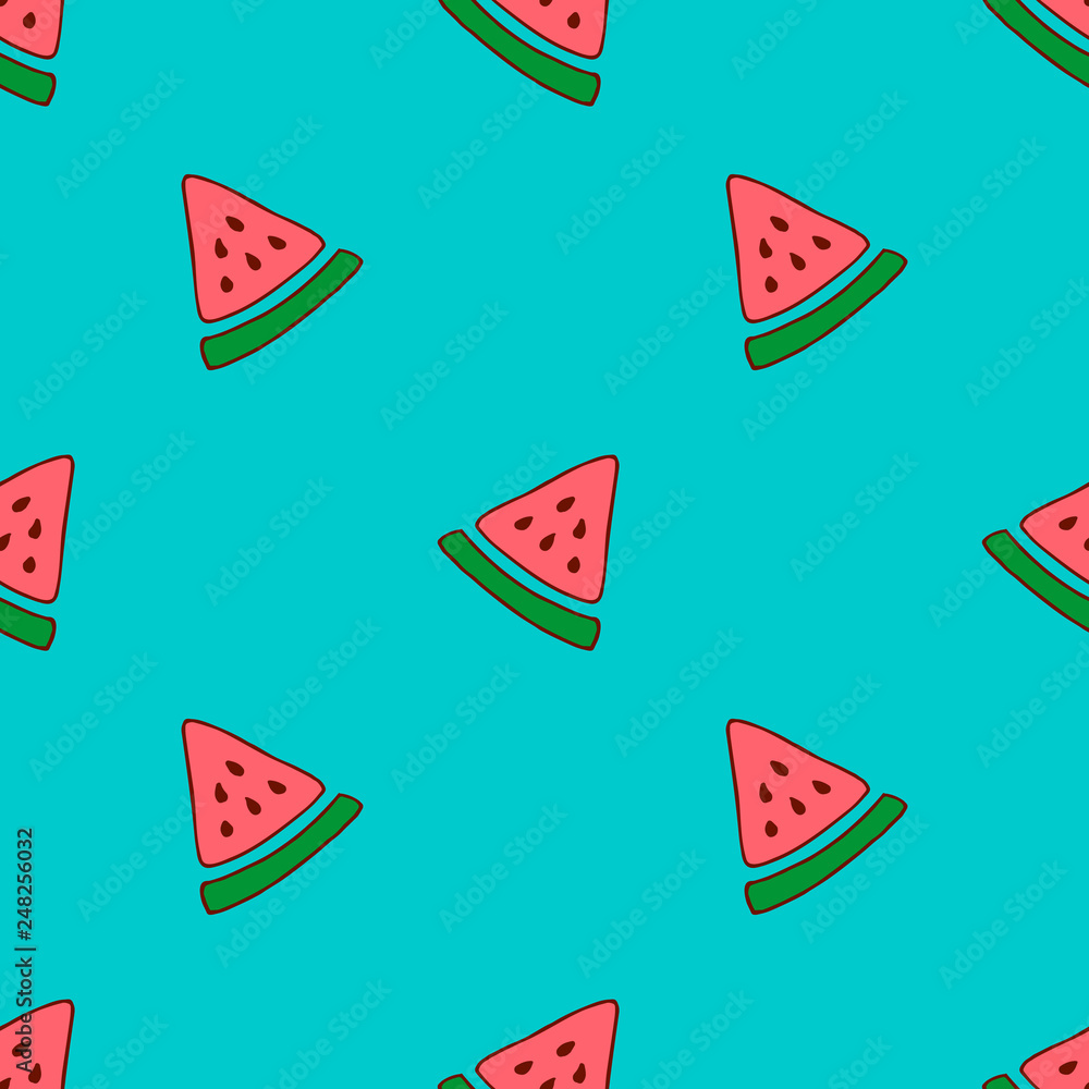 watermelon seamless pattern illustration vector watermelon seamless pattern illustration vector