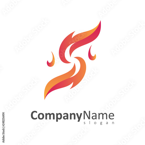 fire letter s logo