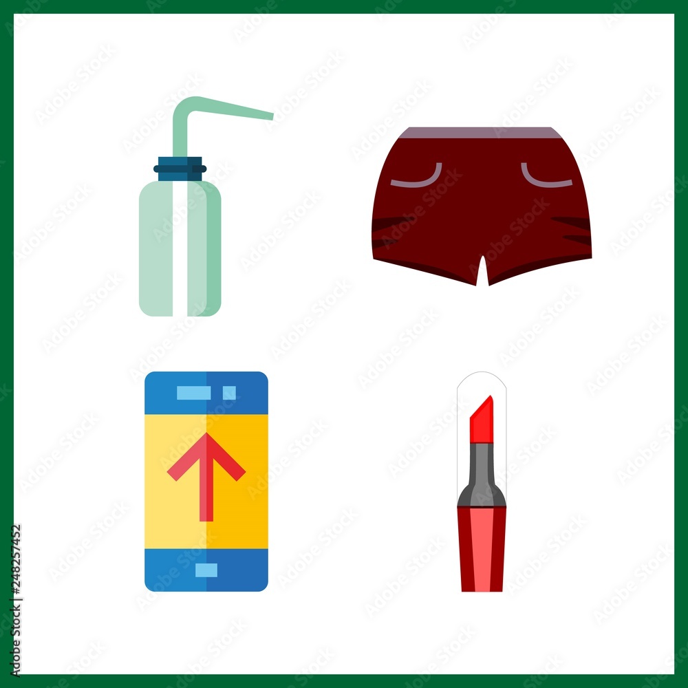 4 makeup icon. Vector illustration makeup set. up and liquid icons for makeup works 4 makeup icon. Vector illustration makeup set. up and liquid icons for makeup works