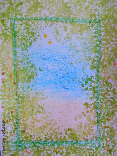 光の海…入江。手書きイラスト