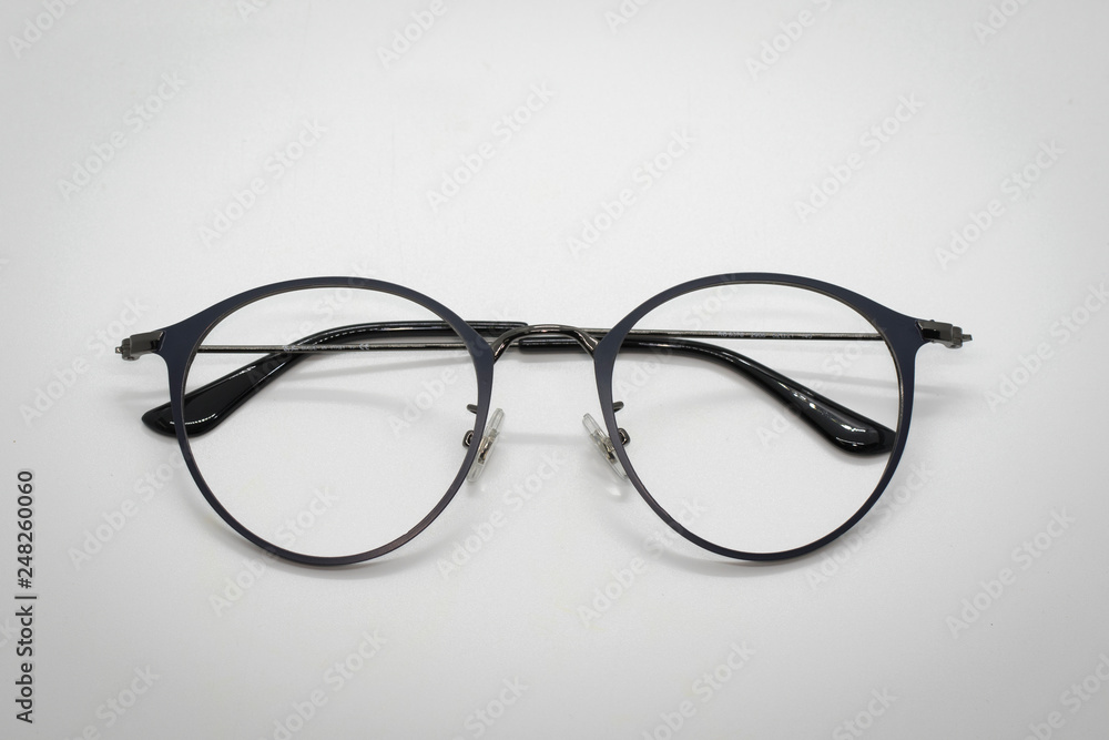 Image of modern fashionable spectacles isolated on white background, Eyewear, Glasses Image of modern fashionable spectacles isolated on white background, Eyewear, Glasses