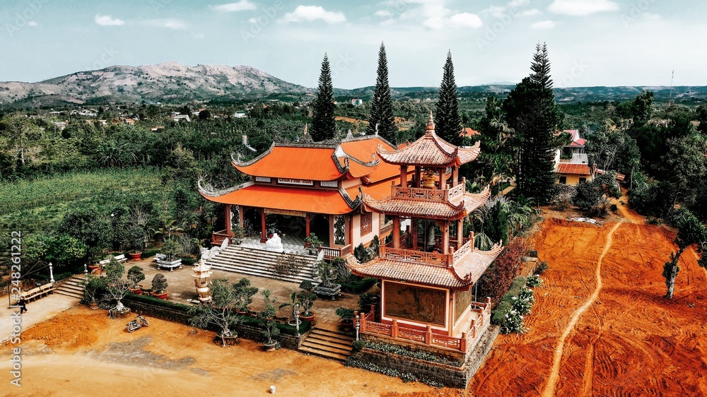 Phap Hoa Pagoda in Lam Dong, Viet Nam