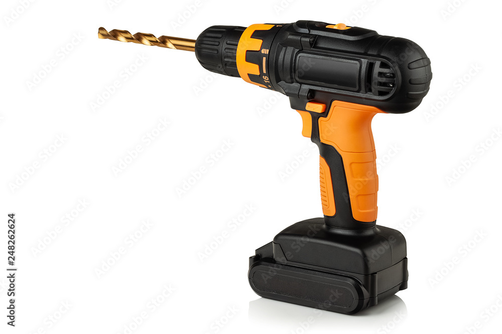 modern drill, on a white background