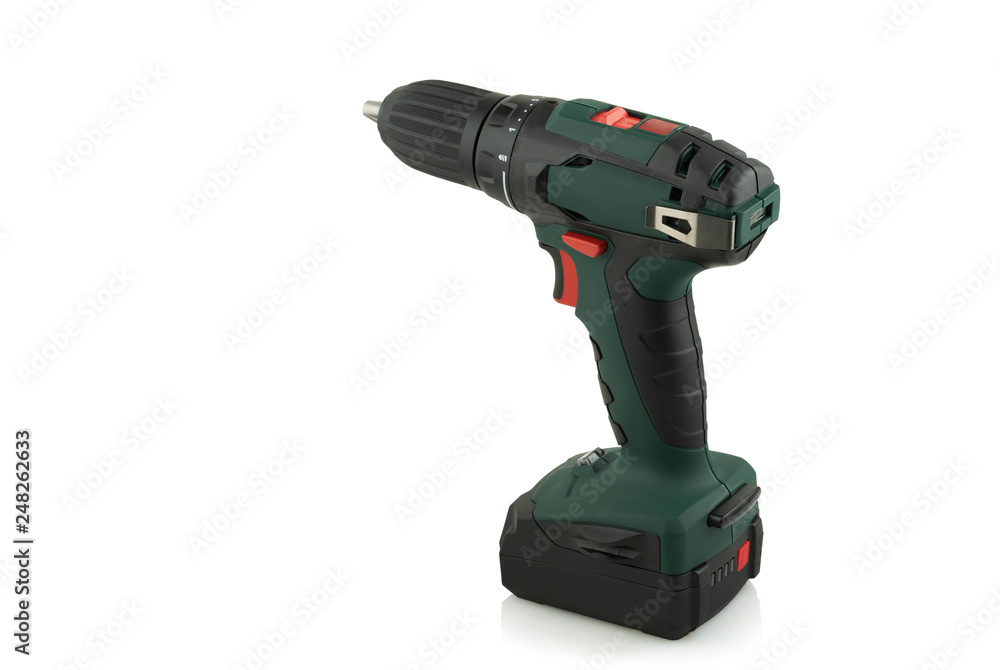 modern drill, on a white background
