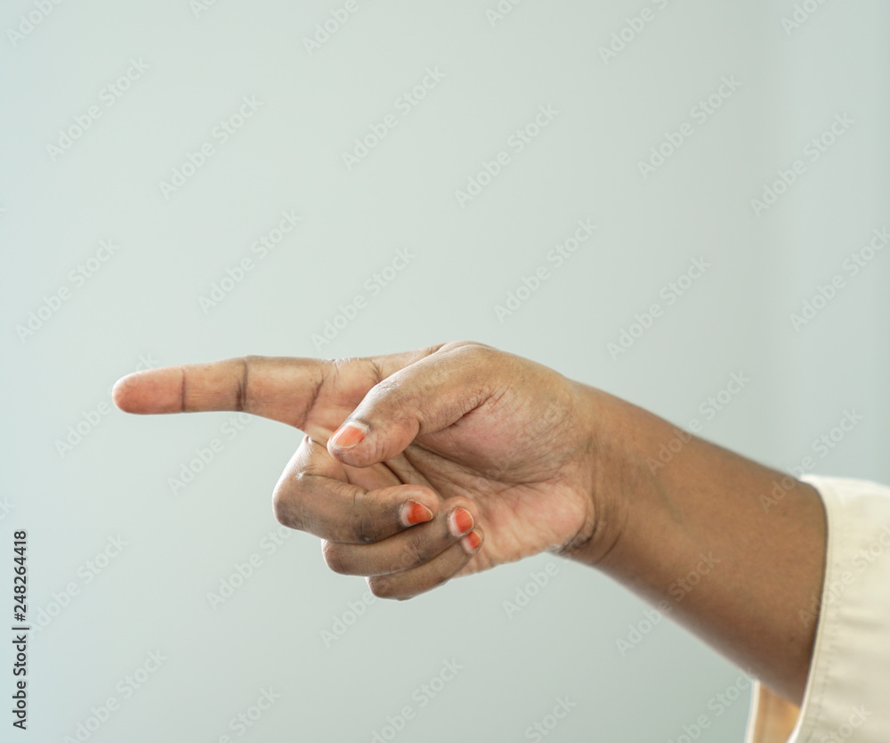 Hand with index finger pointing Hand with index finger pointing