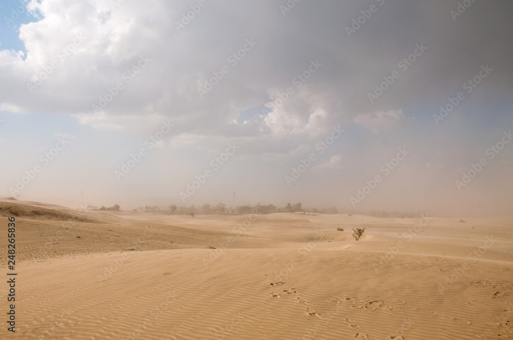 Dust storm in the Thar desert Dust storm in the Thar desert