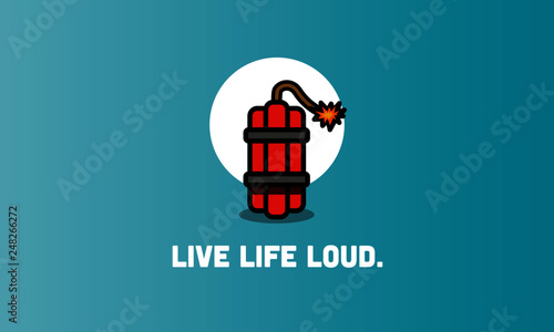 Live Life Loud Motivational Quote Poster Design