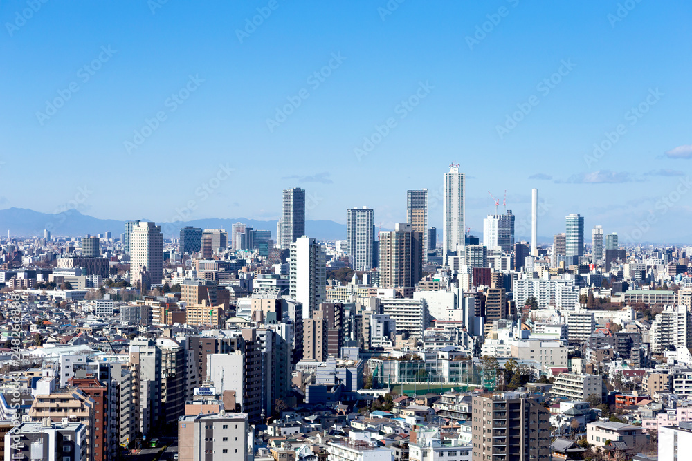 Fototapeta premium 都市風景 池袋方面