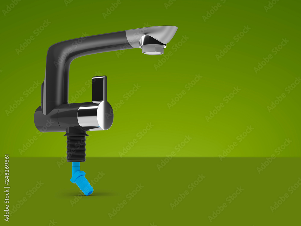 Tap on an isolated background. 3d model - 3d render, 3d model Tap on an isolated background. 3d model - 3d render, 3d model