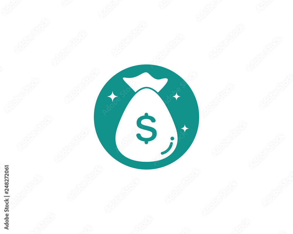 Money bag icon illustration isolated sign symbol. Money bag vector logo. Money bag icon illustration isolated sign symbol. Money bag vector logo.