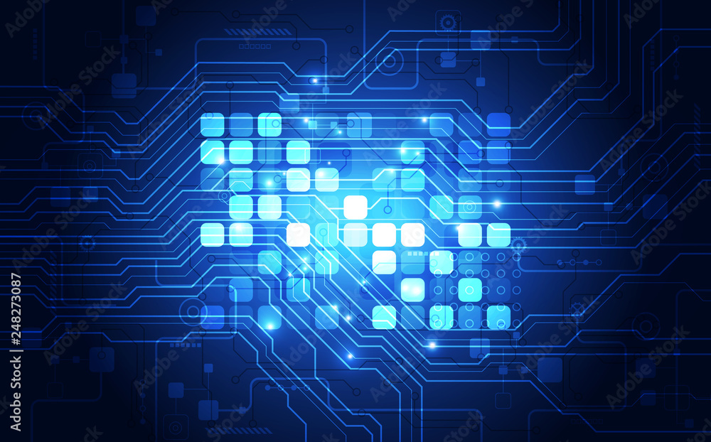 Vector graphics. chip processor speed technology background. vector illustration Vector graphics. chip processor speed technology background. vector illustration