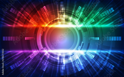 Abstract futuristic digital technology background. Illustration Vector