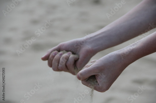 hands on beach