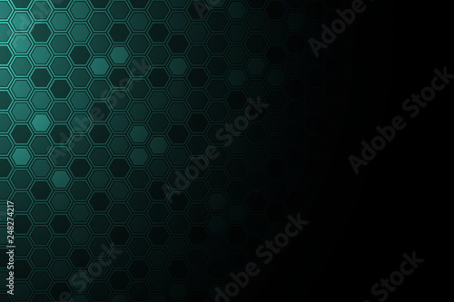 Fototapeta Naklejka Na Ścianę i Meble -  Abstract bright neon background. Technology hexagon illustration.
