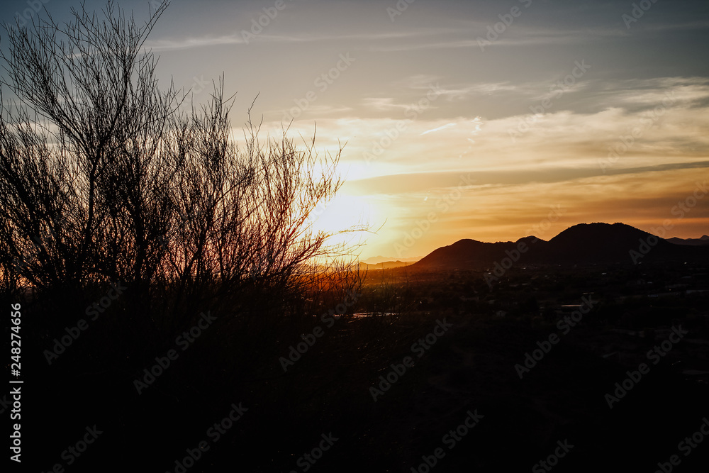 Fototapeta premium sunset in mountains