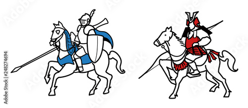 騎士と武士-移動