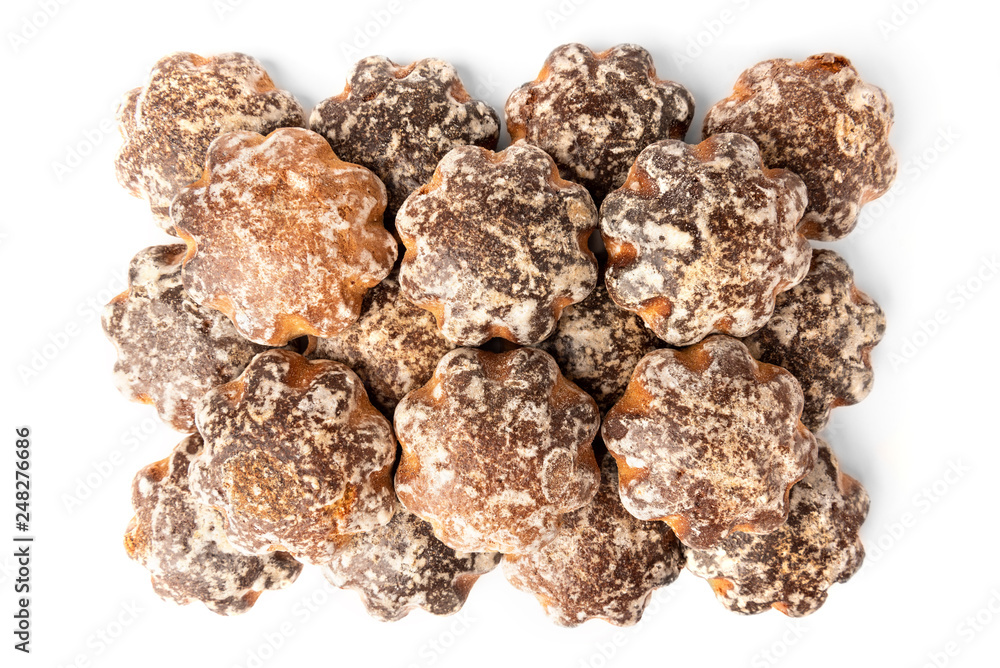 Traditional russian gingerbread isolated on white background. Traditional russian gingerbread isolated on white background.
