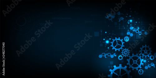 Vector background technology in the concept of mechanical.