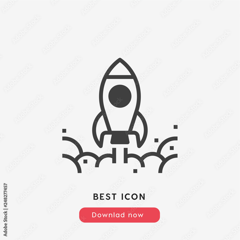 launch icon. start vector symbol. Linear style sign for mobile concept and web design. launch symbol illustration. Pixel vector graphics - Vector launch icon. start vector symbol. Linear style sign for mobile concept and web design. launch symbol illustration. Pixel vector graphics - Vector