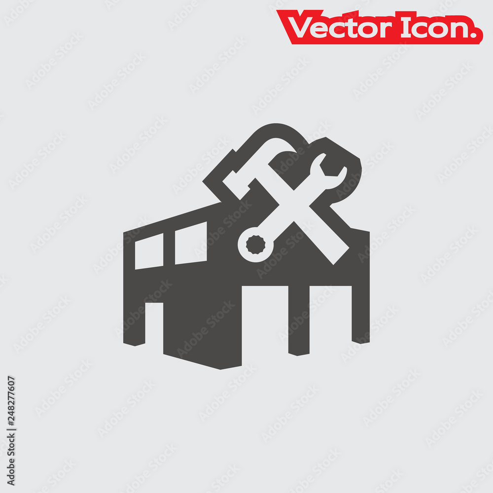 Repair Building icon isolated sign symbol and flat style for app, web and digital design. Vector illustration. Repair Building icon isolated sign symbol and flat style for app, web and digital design. Vector illustration.