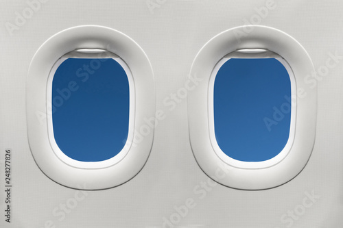 Isolated airplane window