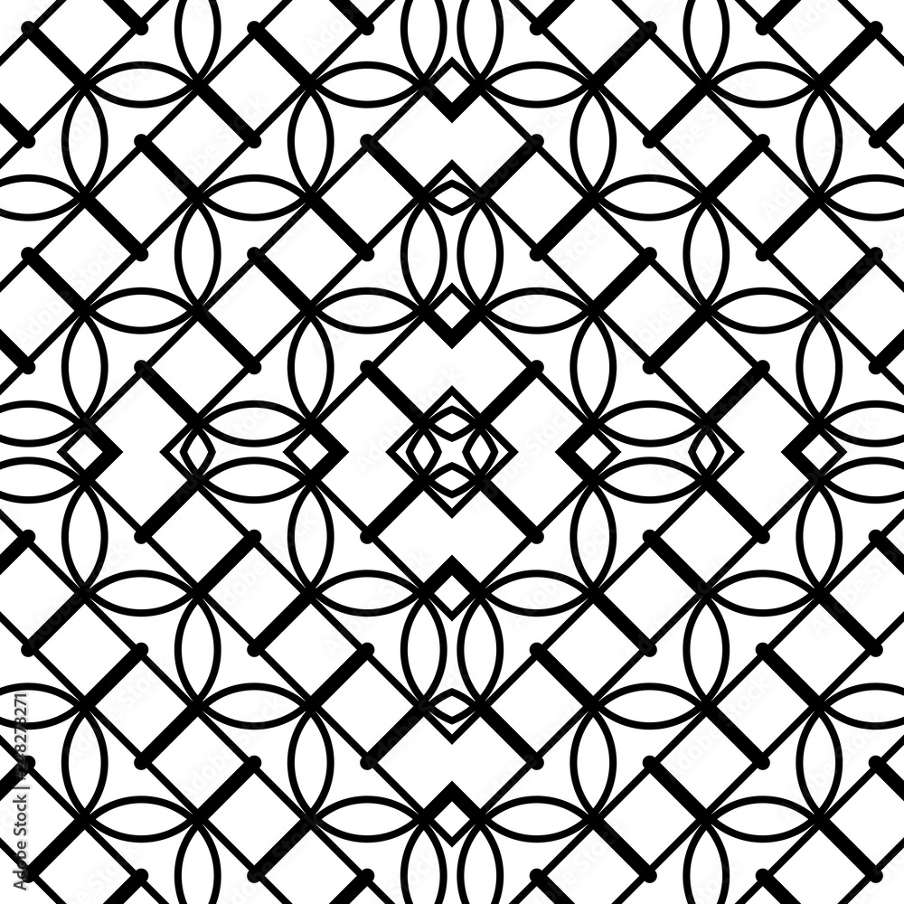 Naklejka premium Design seamless monochrome grid pattern