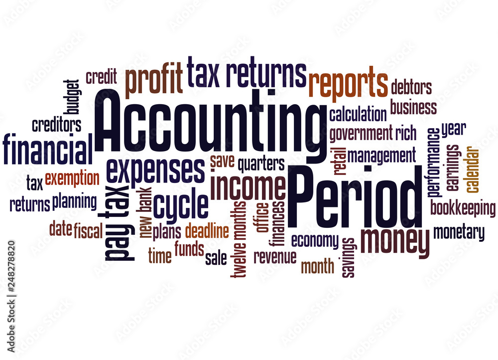 Accounting period word cloud concept