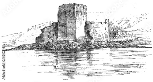 Old castle #sketch #isolated #vector