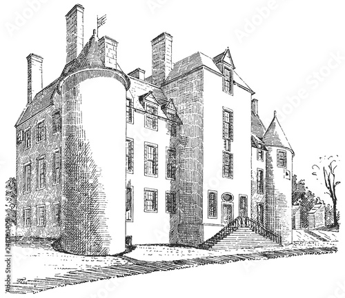 Old castle #sketch #isolated #vector