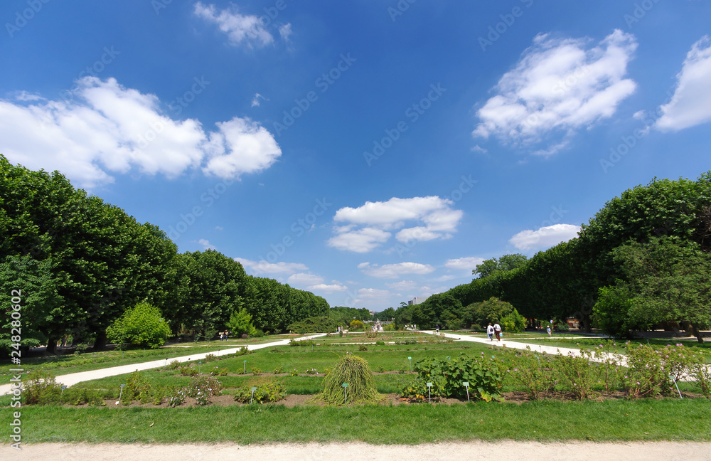 Jardin des plantes park in Paris city