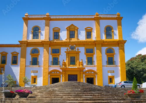 Church of Our Lady of Carmo, also known as of St. Ignatius of Loyola, or Church of the College or Jesuit Church, built in 16th century in Angra do Heroismo city on Terceira Island of Azores, Portugal.