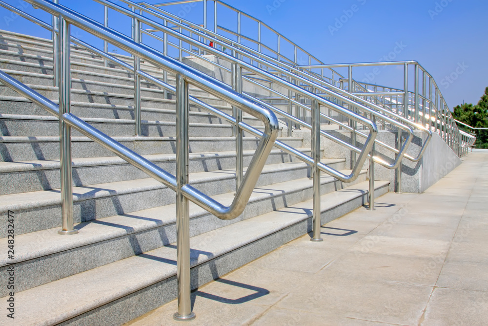 Stainless steel handrails and steps Stainless steel handrails and steps