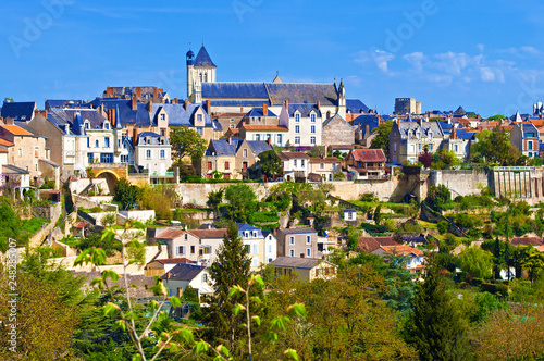 View on a small town of Thouars photo