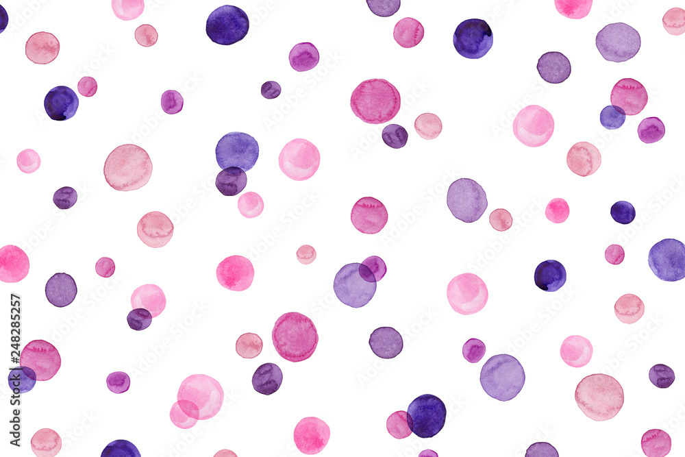 Watercolor Dots On White Background Watercolor Dots On White Background