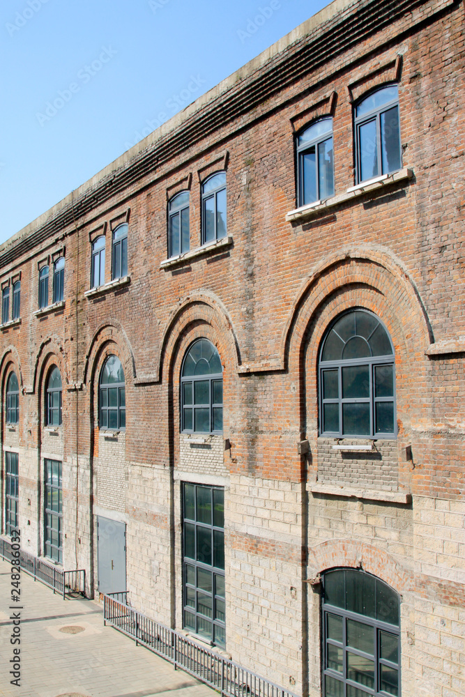 Fototapeta premium Broken industrial workshop