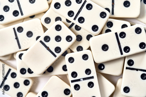 pile of white domino stones photo