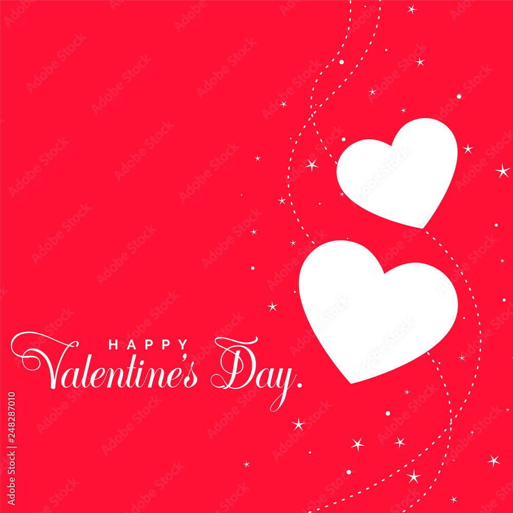 beautiful red valentines day hearts background