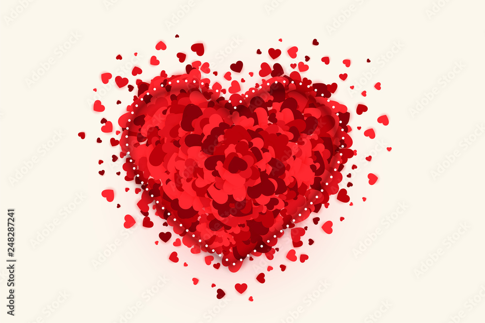 creative heart design valentines day background
