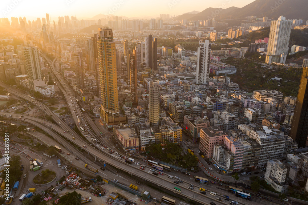 Hong Kong city from above