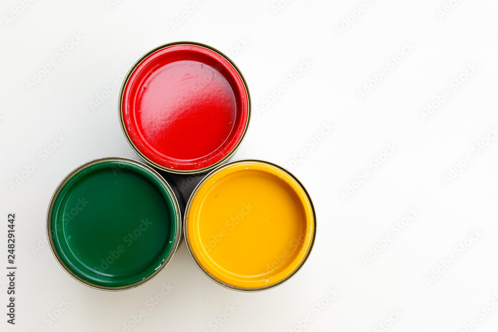colorful can on white