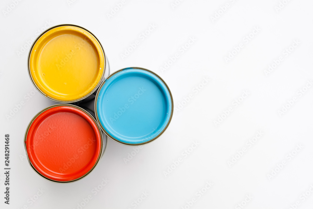 colorful can on white colorful can on white