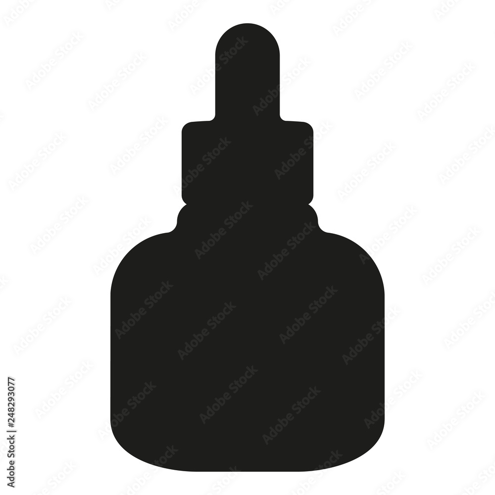 Black and white beauty serum silhouette Black and white beauty serum silhouette