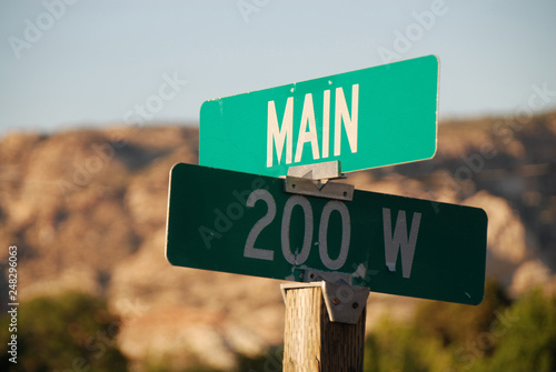 Road Sigh 200 West Main Street