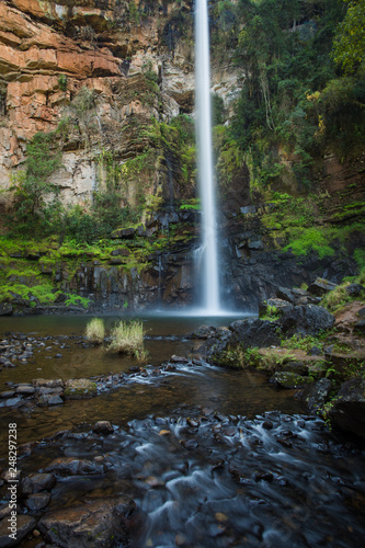 Wide angle image of the majestic Lone Creek Falls in the Sabie Region of Mpumalanga in South Africa