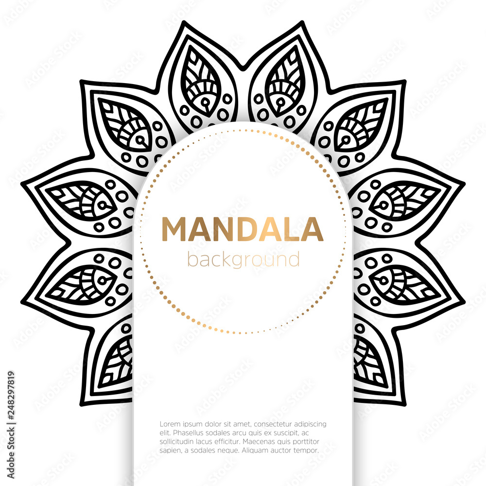 Vector indian Mandala - obrazy, fototapety, plakaty 