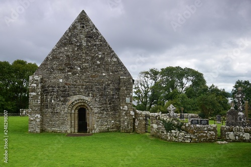 Ruins on Holy Island in Lough Derg in Ireland.