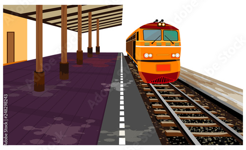 the old train vector design