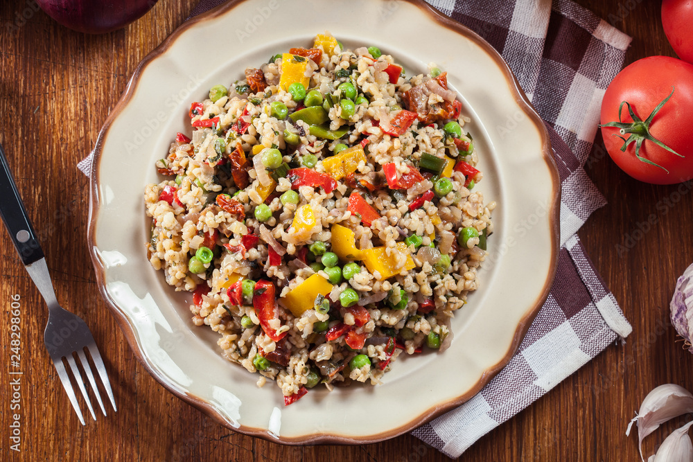 Bulgur salad with vegetables Bulgur salad with vegetables