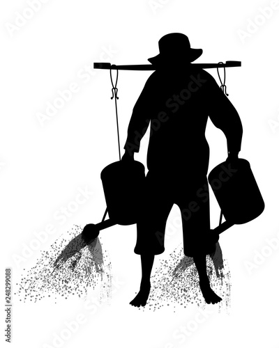 agriculturist cartoon shape vector design